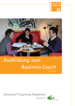 Ausbildung zum Business Coach - Zienterra Institut für Rhetorik und