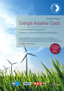 Energie Autarkie Coach - Donau
