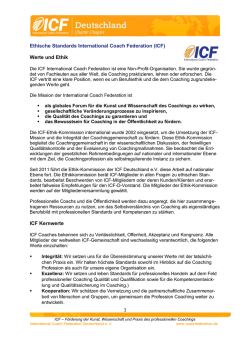 1 Ethische Standards International Coach Federation (ICF) Werte