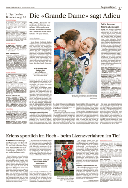 Die &laquo;Grande Dame&raquo; sagt Adieu