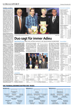 Duo sagt f&uuml;r immer Adieu - Sportkreis Freudenstadt e.V.