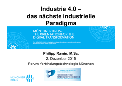 Industrie 4.0 - Münchener Forum Verbindungstechnologie