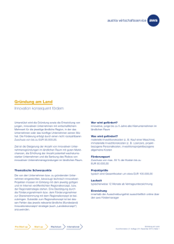 Gründung am Land