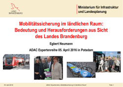 Mobilitätssicherung im ländlichen Raum