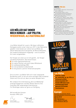 Wahlschreiben - Leo Müller, Ruswil