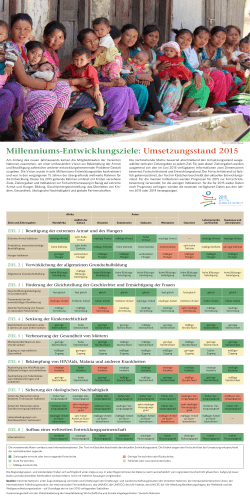 Millenniums-Entwicklungsziele: Umsetzungsstand 2015