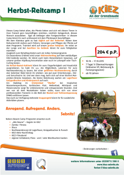 Herbst-Reitcamp I - KiEZ An der Grenzbaude Sebnitz