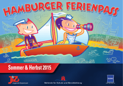 Hamburger Ferienpass - Sommer und Herbst 2015