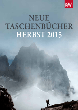 Neue TascheNbücher herbsT 2015