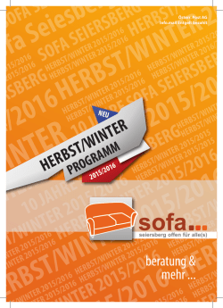 Herbst- & Winterprogramm 2015/16