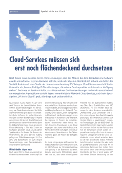 Cloud-Services müssen sich erst noch - noch ein HR-Blog