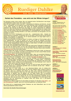 Herbst des Fremdelns - was wird erst der Winter bringen?
