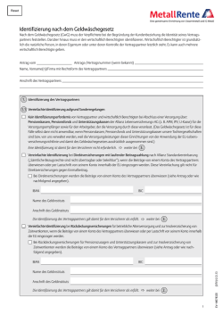 Identifizierung nach dem Geldw&auml;schegesetz