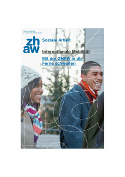 Internationale Mobilit&auml;t - Mit der ZHAW in die Ferne