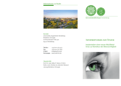 informationen zur studie - Universit&auml;tsKlinikum Heidelberg