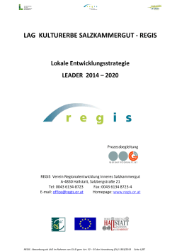 Lokale Entwicklungsstrategie REGIS 2015
