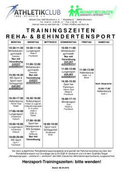 17:00 - 18:00 - Athletik Club 1892 Weinheim eV