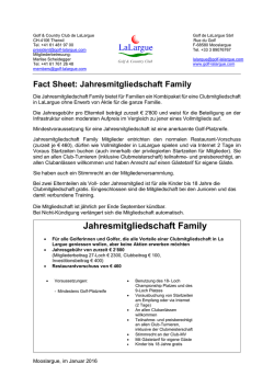 Jahresmitgliedschaft Family