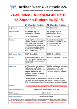 24-Stunden-Rudern in Berlin - Spandauer Ruder