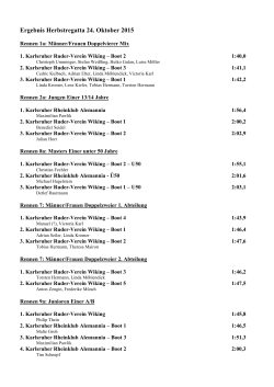 Herbstregatta 2015 &ndash; Ergebnis (1)
