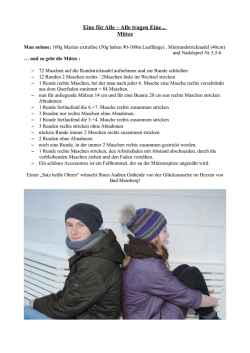 Eine f&uuml;r Alle &ndash; Alle tragen Eine... M&uuml;tze