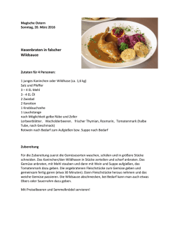 Hasenbraten in falscher Wildsauce