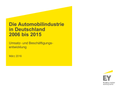 Die Automobilindustrie in Deutschland 2006 bis 2015