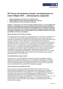 Jahresprognose angehoben