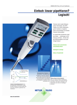 Einfach linear pipettieren? Logisch!