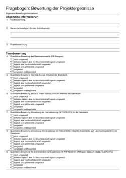 Informatik Projektbewertung als PDF