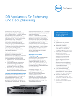 DR Appliances f&uuml;r Sicherung und Deduplizierung