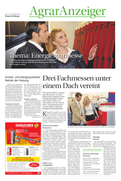 Drei Fachmessen unter einem Dach vereint