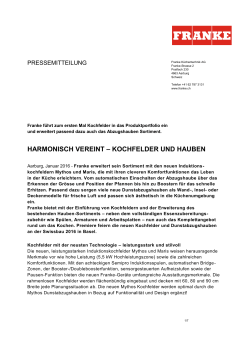 HARMONISCH VEREINT &ndash; KOCHFELDER UND HAUBEN