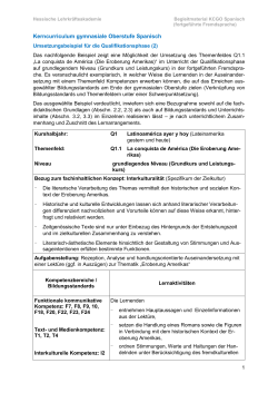 Umsetzungsbeispiel Spanisch, Qualifikationsphase (2) ( PDF / 77 KB )
