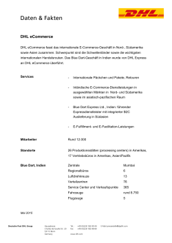 Factsheet DHL eCommerce - Deutsche Post DHL Group
