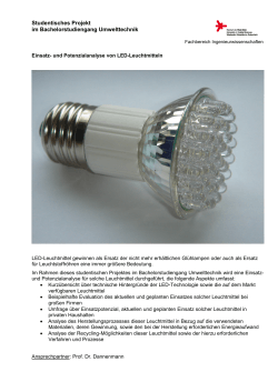 Einsatz- und Potenzialanalyse von LED