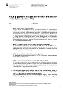 H&auml;ufig gestellte Fragen zur Pr&auml;mienkorrektur