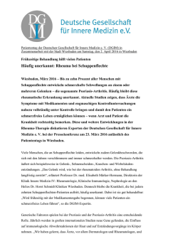 Häufig unerkannt: Rheuma bei Schuppenflechte