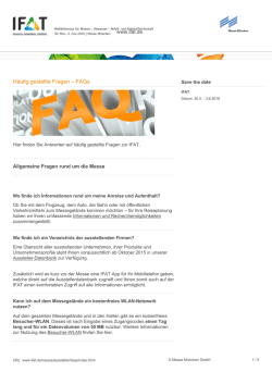 H&auml;ufig gestellte Fragen &ndash; FAQs