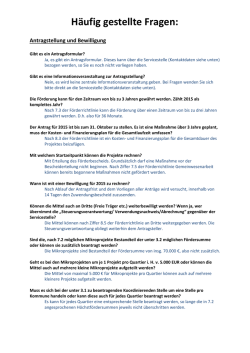 H&auml;ufig gestellte Fragen