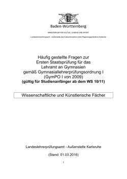 H&auml;ufig gestellte Fragen zur Wissenschaftlichen