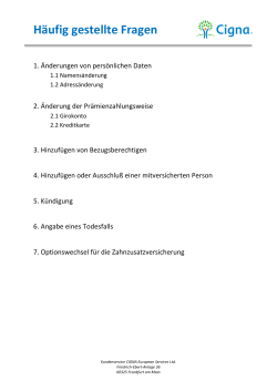 H&auml;ufig gestellte Fragen
