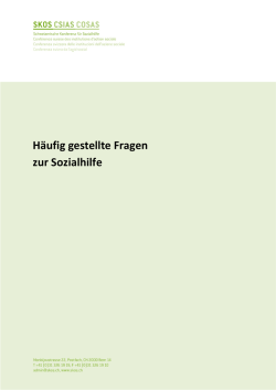 H&auml;ufig gestellte Fragen zur Sozialhilfe