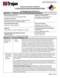 Hazard Rating - Trojan Battery