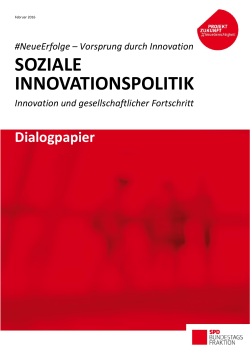 Soziale Innovationspolitik - SPD