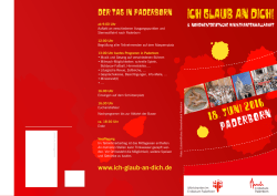 ICH GLAUB AN DICH! - Erzbistum Paderborn