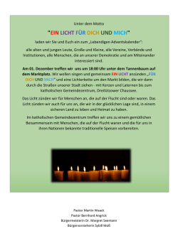 ein licht f&uuml;r dich und mich