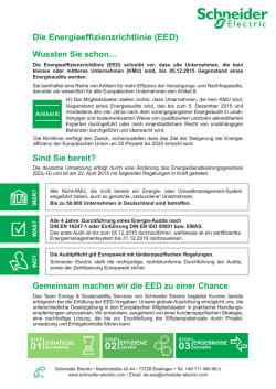 EED Infoblatt - Schneider Electric