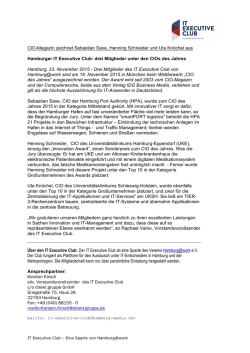 CIO-Magazin zeichnet Sebastian Saxe, Henning Schneider und Uta