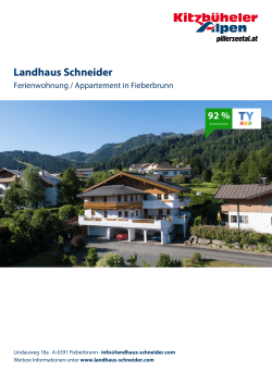 Landhaus Schneider in Fieberbrunn